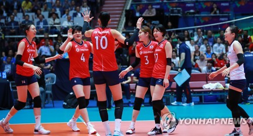 女배구, 난적 태국에 3-1 신승…조1위로 아시아선수권 4강 진출(종합)