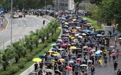 홍콩경찰에 中 무장경찰 투입설…"정체불명 남성들 본토서 넘어와" 목격담