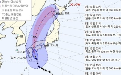 태풍 '크로사' 북상…부산 강풍과 함께 30∼80mm 비