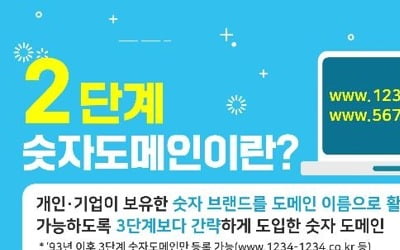 내년 4월부터 기업·개인도 '숫자브랜드' 인터넷주소 사용한다