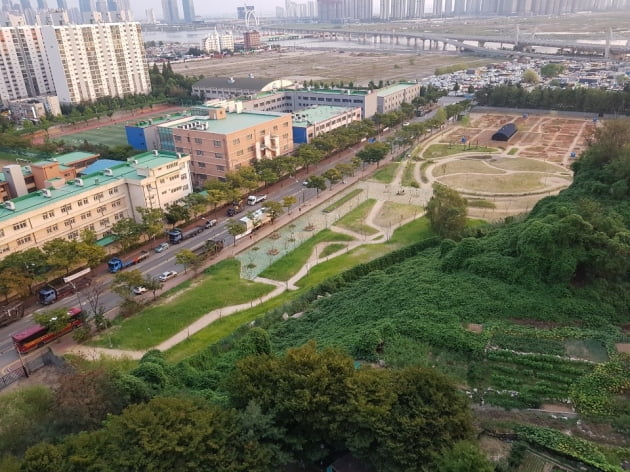 지난달 31일 개장한 인천 송도석산 도시텃밭·힐링공간 모습. 독자제공