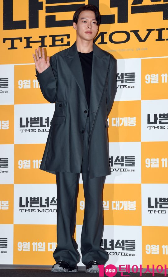 배우 장기용이 3일 오후 서울 한강로3가 CGV 용산아이파크몰점에서 열린 영화 ‘나쁜 녀석들: 더 무비’ 언론시사회에 참석하고 있다.