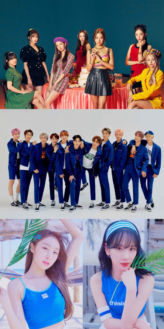 SBS MTV ‘더쇼’에 출연하는 CLC(맨 위부터), THE BOYZ, 우주소녀 수빈과 설아. /사진제공=SBS