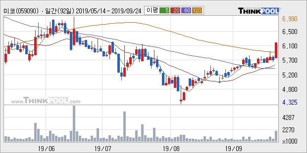 미코, 상승흐름 전일대비 +10.05%... 외국인 기관 동시 순매수 중