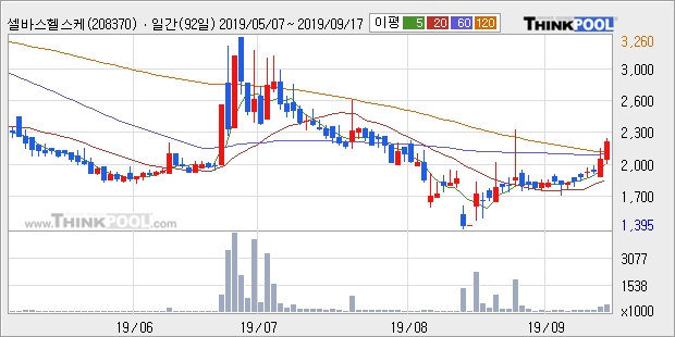 셀바스헬스케어, 상승흐름 전일대비 +10.17%... 외국인 -16,929주 순매도