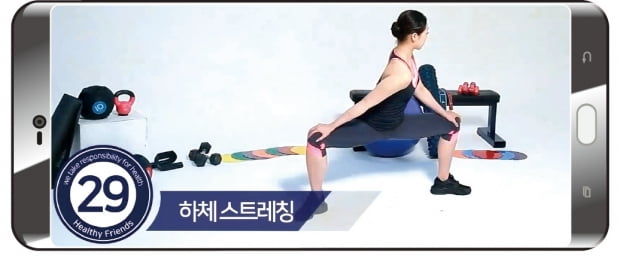 건강한친구들에서 제작한 회원 수준별 맞춤형 운동 영상 