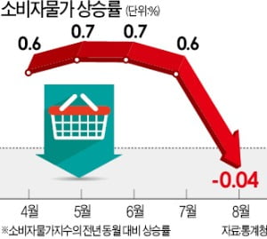 한국, 사상 첫 마이너스 물가…'D의 공포' 현실화되나