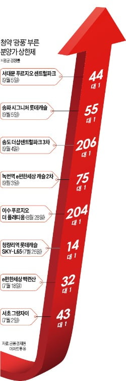 상한제 칼도 안뽑았는데…206대 1 '청약 광풍'만 불러