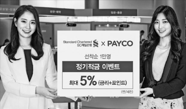 SC제일銀, 年 5% ‘페이코 적금’ 