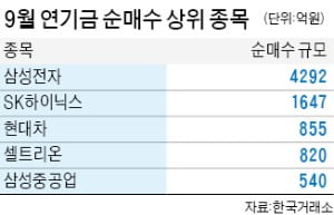 대형주만 쇼핑하는 연기금