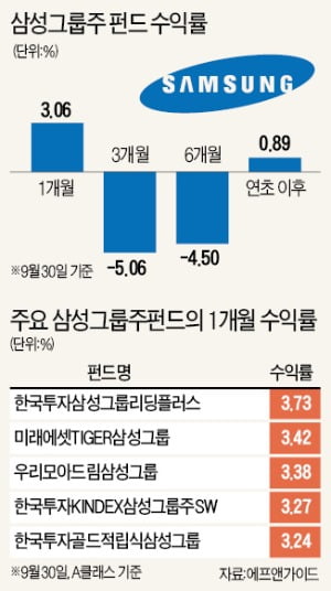 삼성그룹株펀드 '대장' 따라 진격