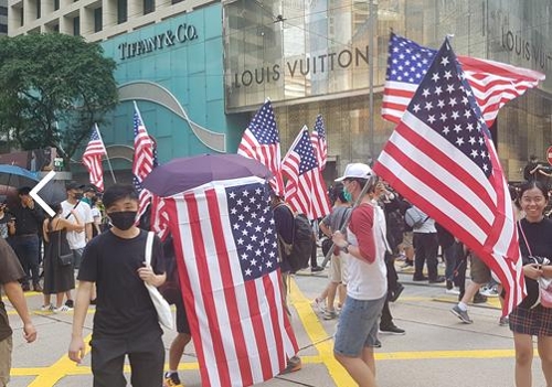 [르포] "미국이 우리 도와달라"…홍콩 시위는 '현재진행형'