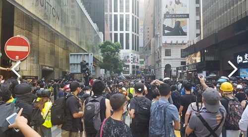 [르포] "미국이 우리 도와달라"…홍콩 시위는 '현재진행형'