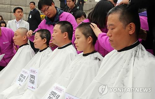 황교안도 '삭발 투쟁'…여의도 삭발 정치사 32년