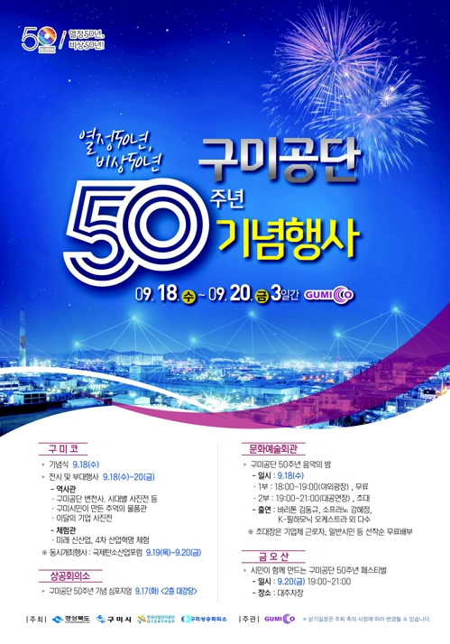 '새로운 100년을 향해' 18∼20일 구미공단 50주년 기념행사