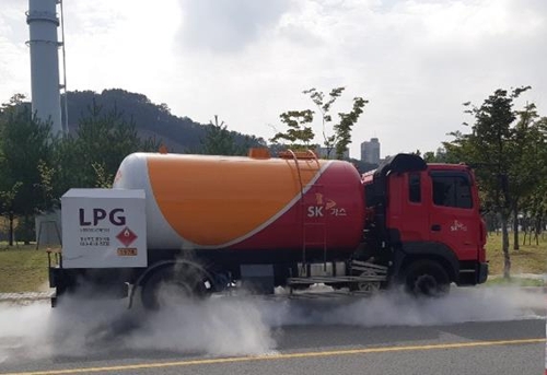 대구 세천교 인근 LPG 가스 운반차량서 가스 누출(종합)