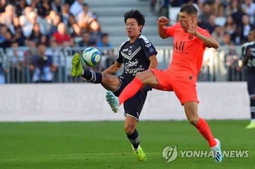 황의조 풀타임 뛴 보르도, PSG에 0-1 패배…네이마르 결승골