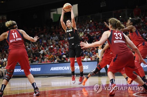 WNBA 라스베이거스, 4강 PO 2차전도 패…박지수 무득점