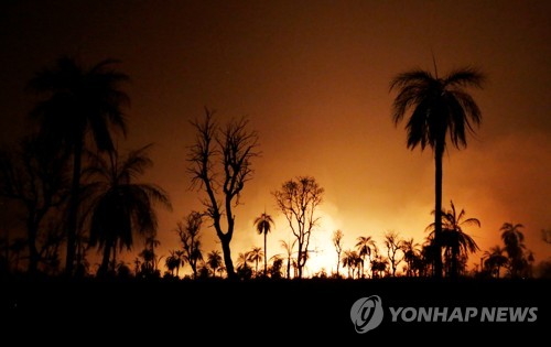 꺼지지 않는 볼리비아 산불…선사시대 암각화도 소실위기(종합)