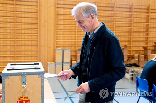 "노르웨이 기초의원 선거서 제1야당 노동당 최악 결과 예상"