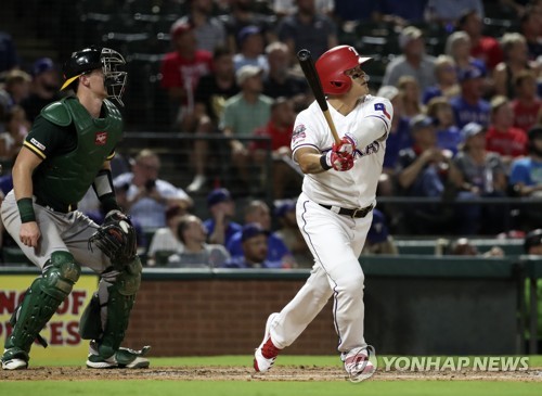 MLB 텍사스 추신수, 시즌 22호 홈런 쾅…개인 최다 타이(종합)