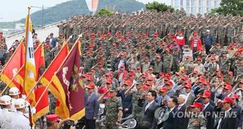 인천상륙작전 출정 기념 '제주 해병대의 날' 기념식 열려(종합)