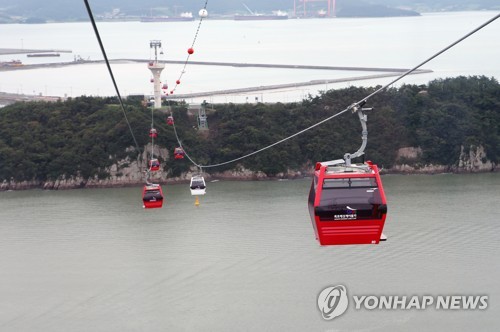 "목포를 한눈에…"국내 최장 목포 해상케이블카 '환상'