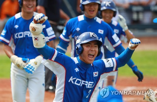 '이주형 9회 투런포' 한국 청소년야구, 호주 꺾고 동메달