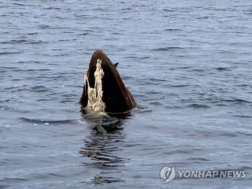 강원 고성 앞바다서 난파한 북한 목선 발견…"대공 용의점 없어"(종합)