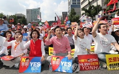 한국당, '曺사퇴' 여론몰이에 화력집중…장외투쟁 강도 높이기