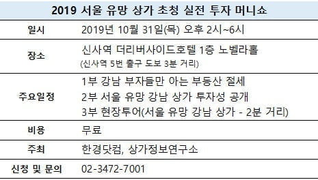 '2019 서울 유망 상가 초청 실전 투자 머니쇼' 개요