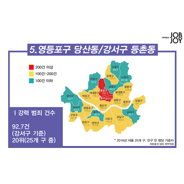 [카드뉴스] 서울 살기좋은 동네 TOP 5 #업데이트버전