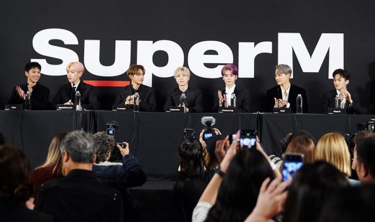 그룹 슈퍼엠(SuperM)의 첫 미니앨범 ‘ 슈퍼엠(SuperM)’ 발매 기념 미국 LA 프리미어 이벤트 현장 / 사진제공=SM엔터테인먼트