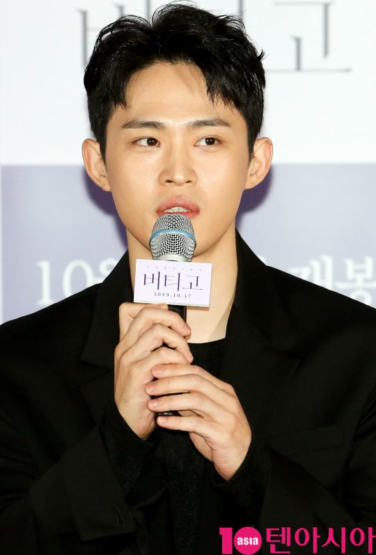 배우 정재광이 11일 오후 서울 한강로3가 CGV 용산아이파크몰점에서 열린 영화 ‘버티고’ 언론시사회에 참석하고 있다.