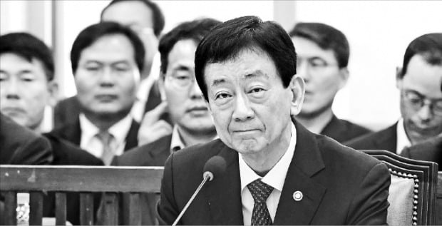 진영 행정안전부 장관이 국정감사에서 의원들의 질의를 듣고 있다.  김범준 기자 bjk07@hankyung.com 