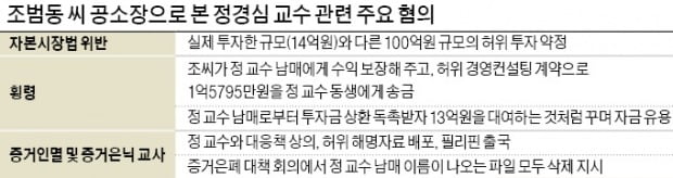 檢 "정경심, 남동생 명의로 코링크 차명투자"