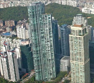 1세대 아파트(2000년대 초반) 서울 도곡동 타워 팰리스. 초고층 아파트 등장, 탑상형 배치, 브랜드 아파트 등장