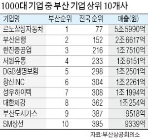 부산 기업 위상, 갈수록 추락…"매출 1000대 기업서 부산 기업 34곳 그쳐"