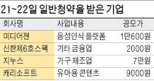 청약일정 겹친 공모기업 4곳…캐리소프트·미디어젠 웃었다