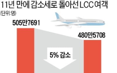  국내 LCC, 한·일 관계 악화로 11년 만에 승객 줄었다