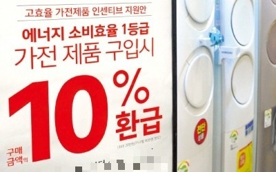 "고효율 가전 사면 10% 환급"…韓電 돈으로 생색 내는 정부