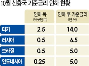 브라질·러시아·터키도 금리인하 행진…日, 금리 동결했지만 인하 가능성 시사