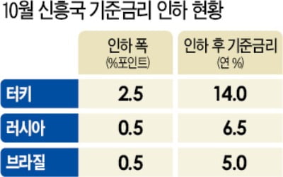 브라질·러시아·터키도 금리인하 행진…日, 금리 동결했지만 인하 가능성 시사