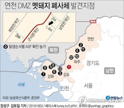 DMZ 멧돼지 사살 지침 이어 헬기 방역까지…돼지열병 방역에 총력전 기울이는 軍