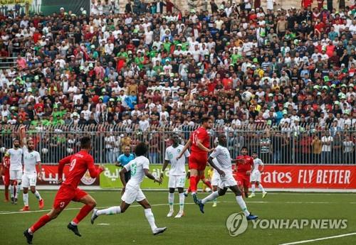 사우디 축구대표팀, 이례적으로 팔레스타인 지역서 경기(종합)