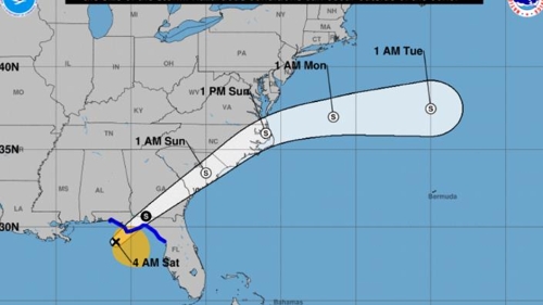 열대성 폭풍 '네스터' 美플로리다 상륙…지붕 뜯기고 전기 끊겨