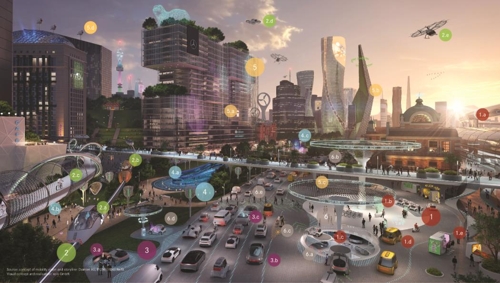 벤츠가 그린 2039년 서울…미래 모빌리티 전시관 개관(종합)
