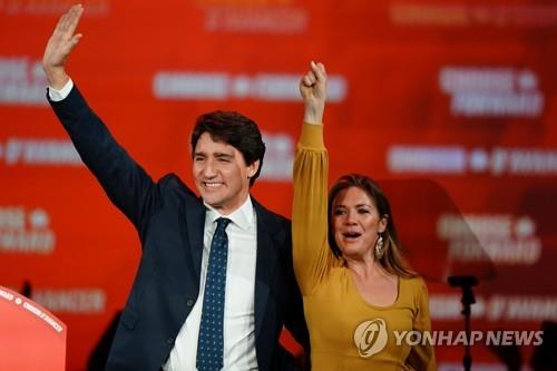 캐나다 총선 자유당 승리…트뤼도 총리, 소수 정부로 재집권