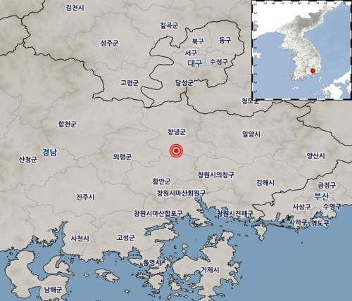 "흔들린 것 같다"…경남 창녕 남쪽서 규모 3.4 지진(종합2보)