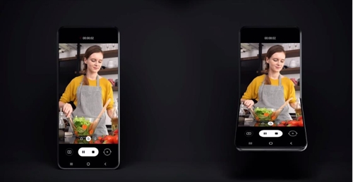 삼성전자, 가로로 반 접히는 새로운 형태 폴더블스마트폰 공개